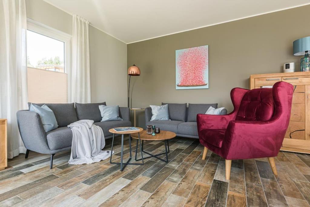 5 Sterne-Ferienhaus Eisvogel Am See Mit Sauna Und Kamin 克拉科夫西 外观 照片